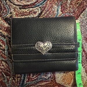 Beautiful Brighton Black Soft Pebbled Leather Trifold Wallet